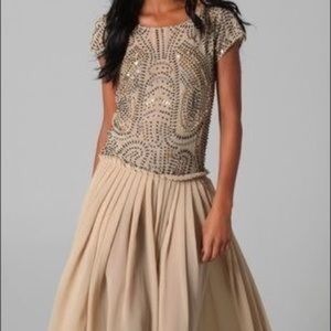 GORGEOUS NWT Long chiffon and beaded dress